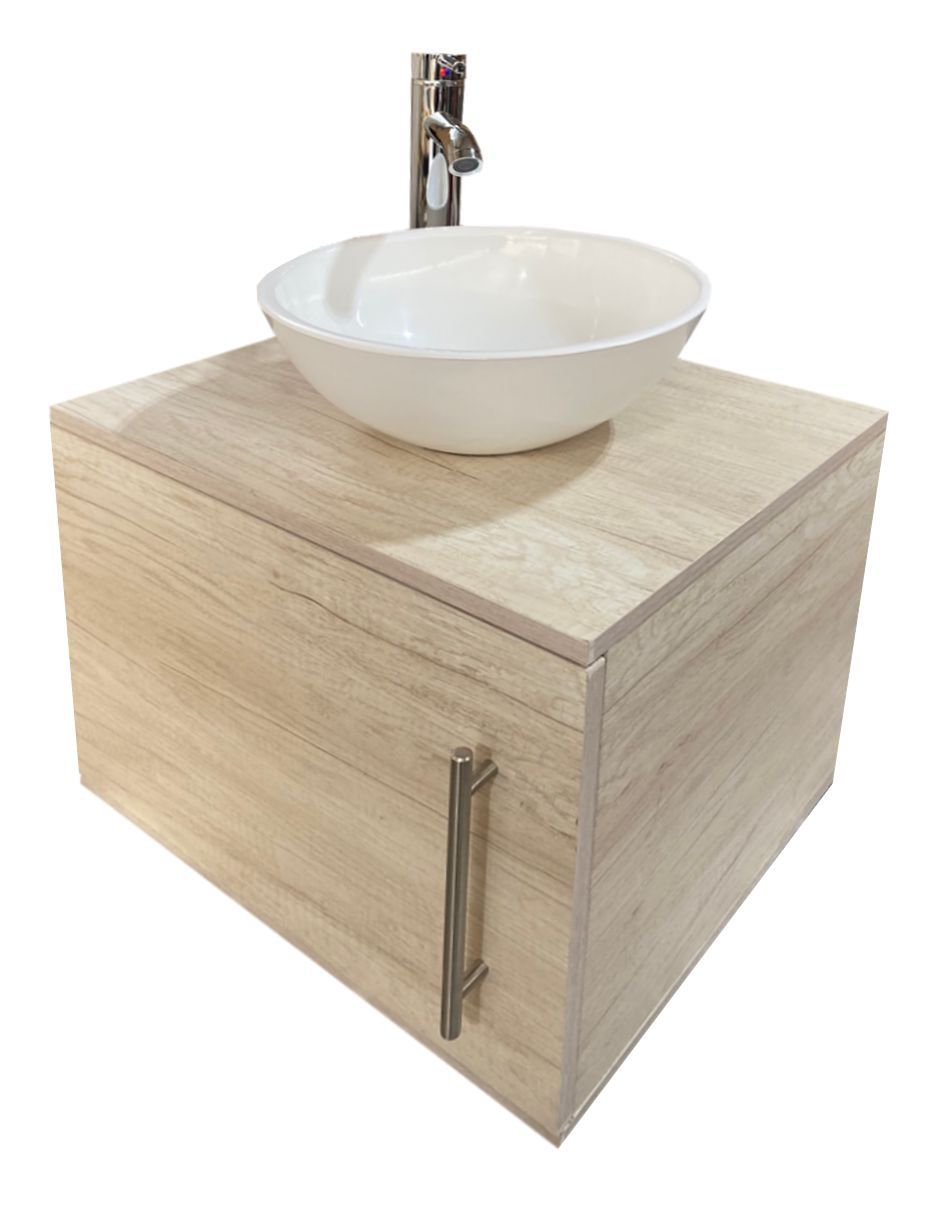 Foto 3 pulgar | Gabinete Flotante para Baño con Ovalín y Monomando