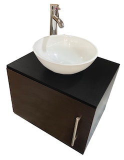 Foto 2 | Gabinete Flotante para Baño con Ovalín y Monomando Genérica color Marrón
