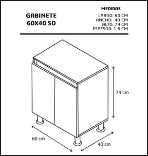 Foto 4 | Mueble Gabinete para Baño de Lujo GAB-6040-SO-BA/EP color Blanco