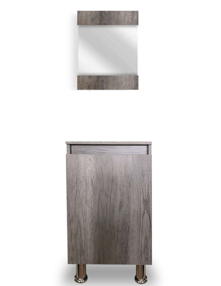 Foto 4 pulgar | Mueble Gabinete para Baño sin Ovalín color Gris