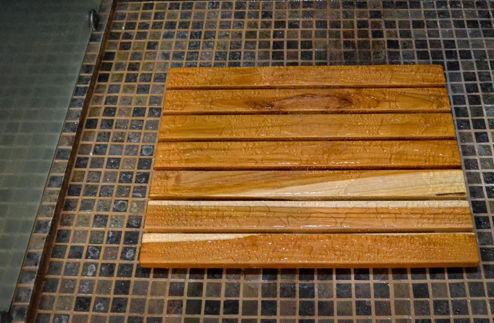 Foto 5 pulgar | Tapete De Baño Antideslizante Madera Teca B.kind & Beyond 85x50 Cm
