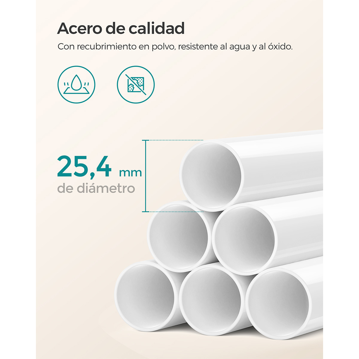Foto 6 | Organizador para Baño Songmics Blanco Ajustable