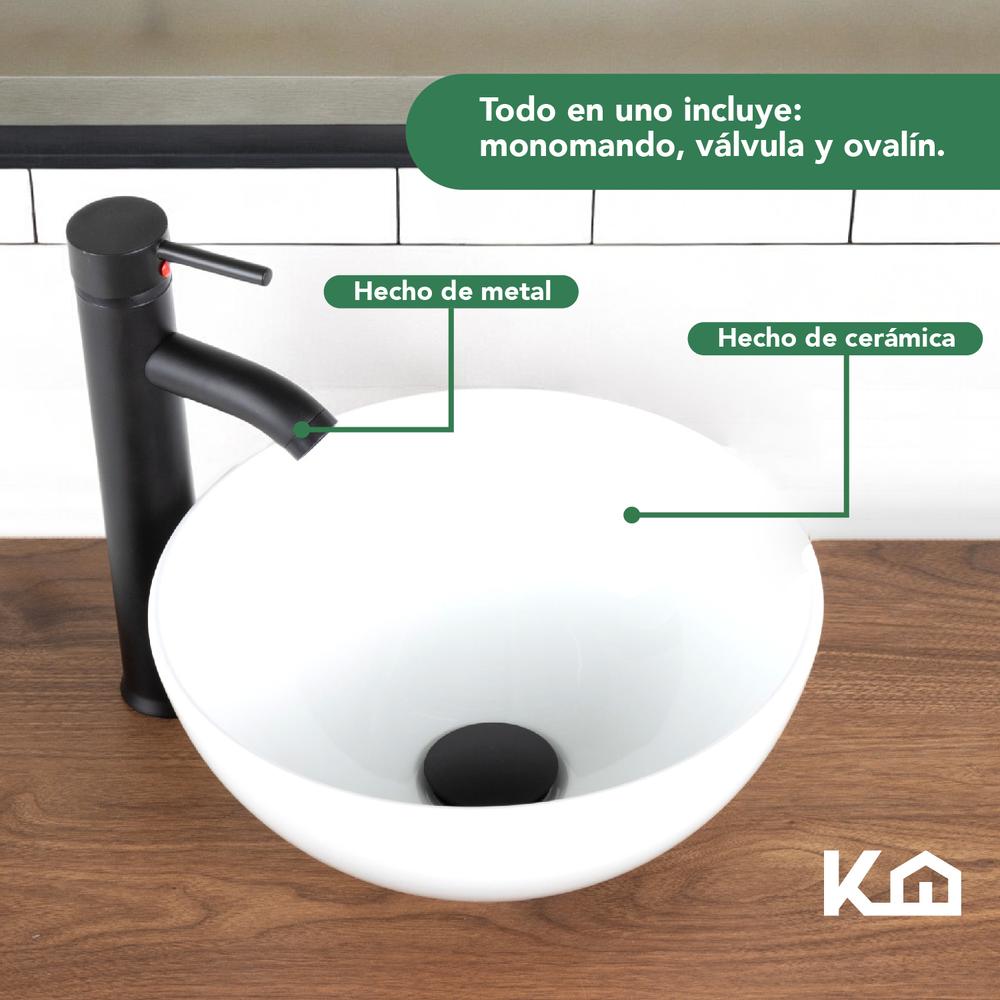 Foto 5 pulgar | Mueble Gabinete Para Baño Lavamanos Lavabo Ovalin Toallero