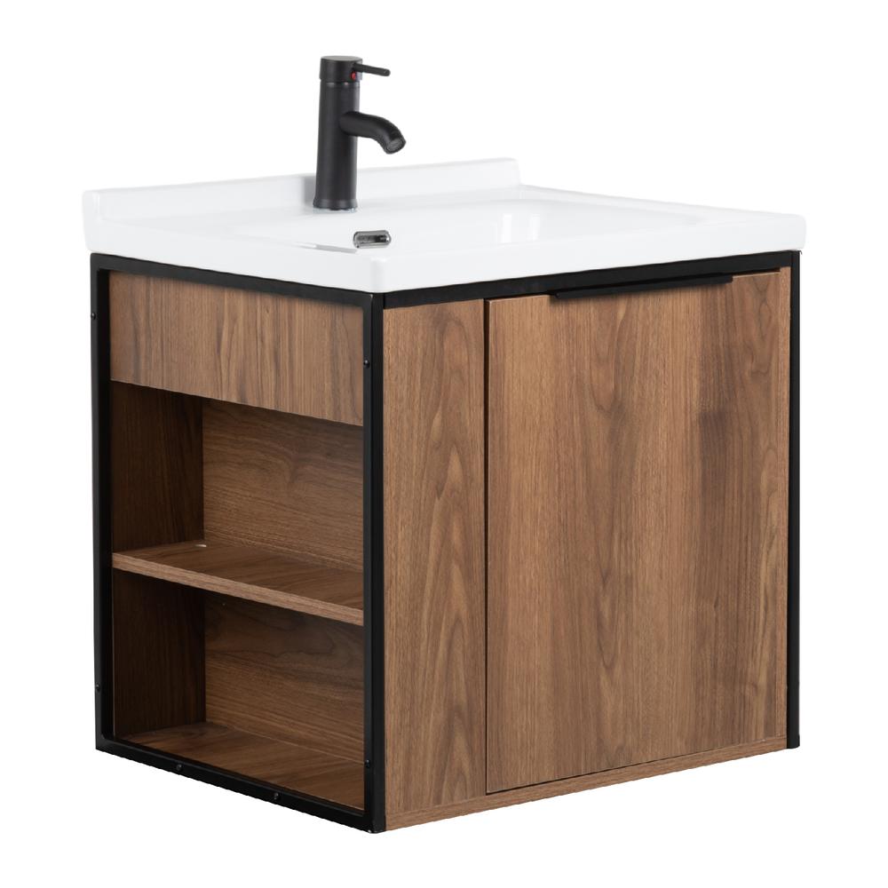Foto 2 pulgar | Mueble Gabinete Para Baño Lavamanos Lavabo Ovalin Con Repisa
