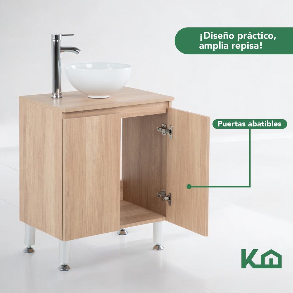 Foto 5 | Mueble Gabinete Para Baño Lavamanos Con Espejo Lavabo Ovalin