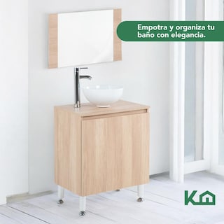 Foto 7 | Mueble Gabinete Para Baño Lavamanos Con Espejo Lavabo Ovalin