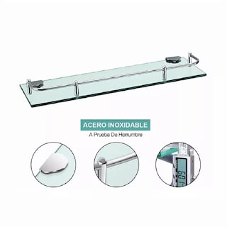 Foto 2 | Ducha Organizador Baño Estantes Rectangulares De Vidrio