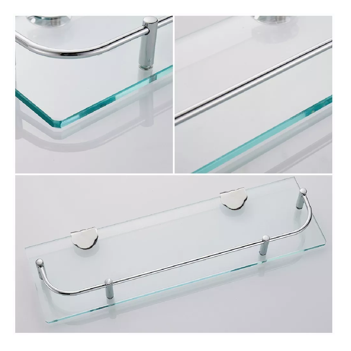 Foto 4 pulgar | Ducha Organizador Baño Estantes Rectangulares De Vidrio