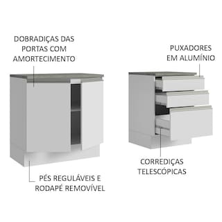 Foto 4 | Mueble Modulo Para Baño Gabinete Lavabo Madesa 140cm Bb