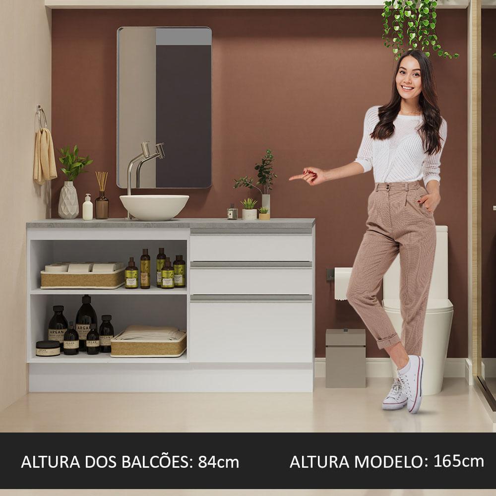 Foto 5 | Mueble Modulo Para Baño Gabinete Lavabo Madesa 140cm Bb
