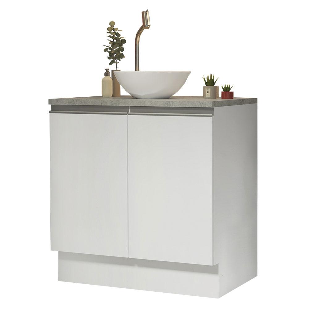 Foto 2 pulgar | Armario Madesa para Baño de 80cm con 2 Puertas Blanco
