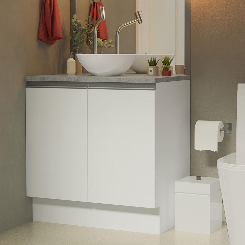 Foto 3 pulgar | Armario Madesa para Baño de 80cm con 2 Puertas Blanco
