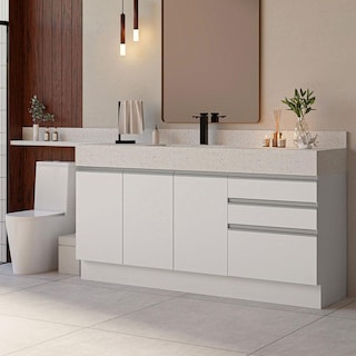 Foto 2 | Mueble Modulo Para Baño Gabinete Lavabo Madesa 180cm Bb