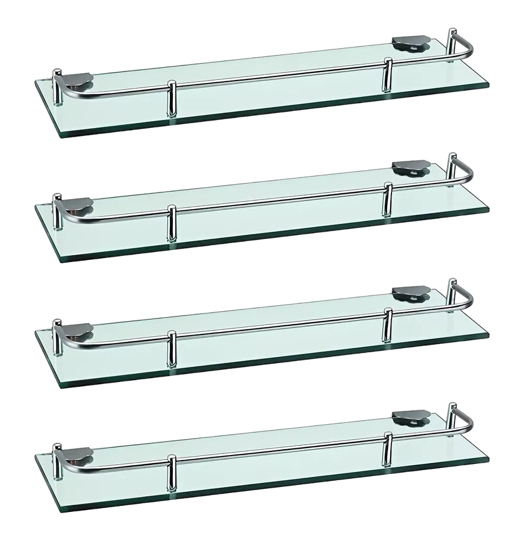 Estantes Organizador Repisas para Baño Rectangular 4 Pzs color Agua $1,279