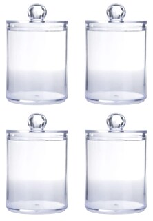 Foto 1 | Juego De Tarros Para Tocador De Baño 4 Piezas Transparente
