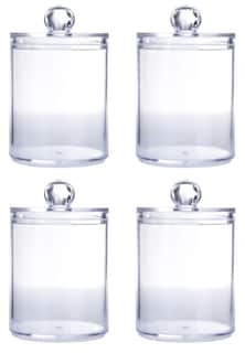 Foto 1 | Juego De Tarros Para Tocador De Baño 4 Piezas Transparente