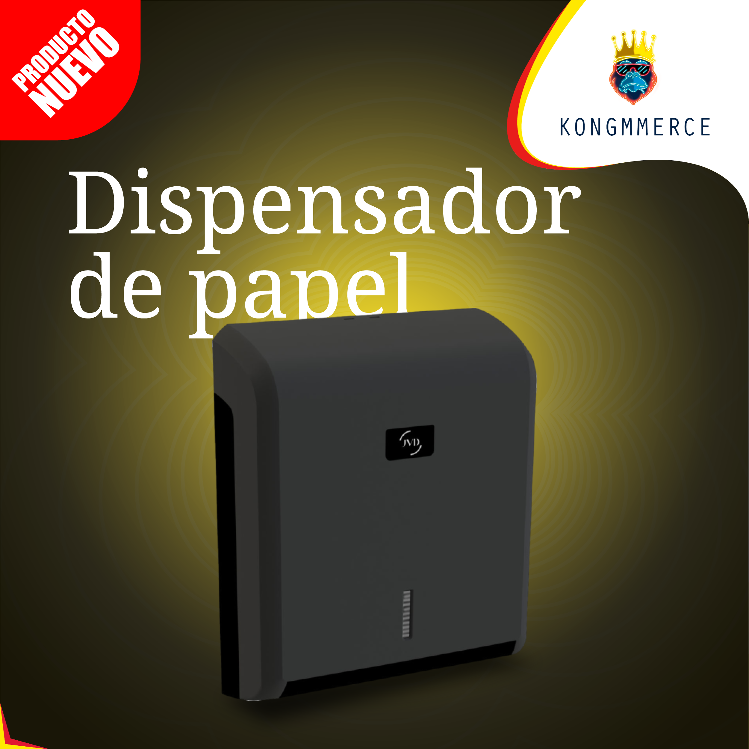 Foto 3 pulgar | Dispensador De Papel En Toalla 200m  Jvd Color Negro