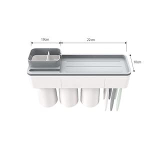 Foto 4 | Soporte De Cepillo De Dientes Sin Perforación Eo Safe Imports Esi-15605 Blanco