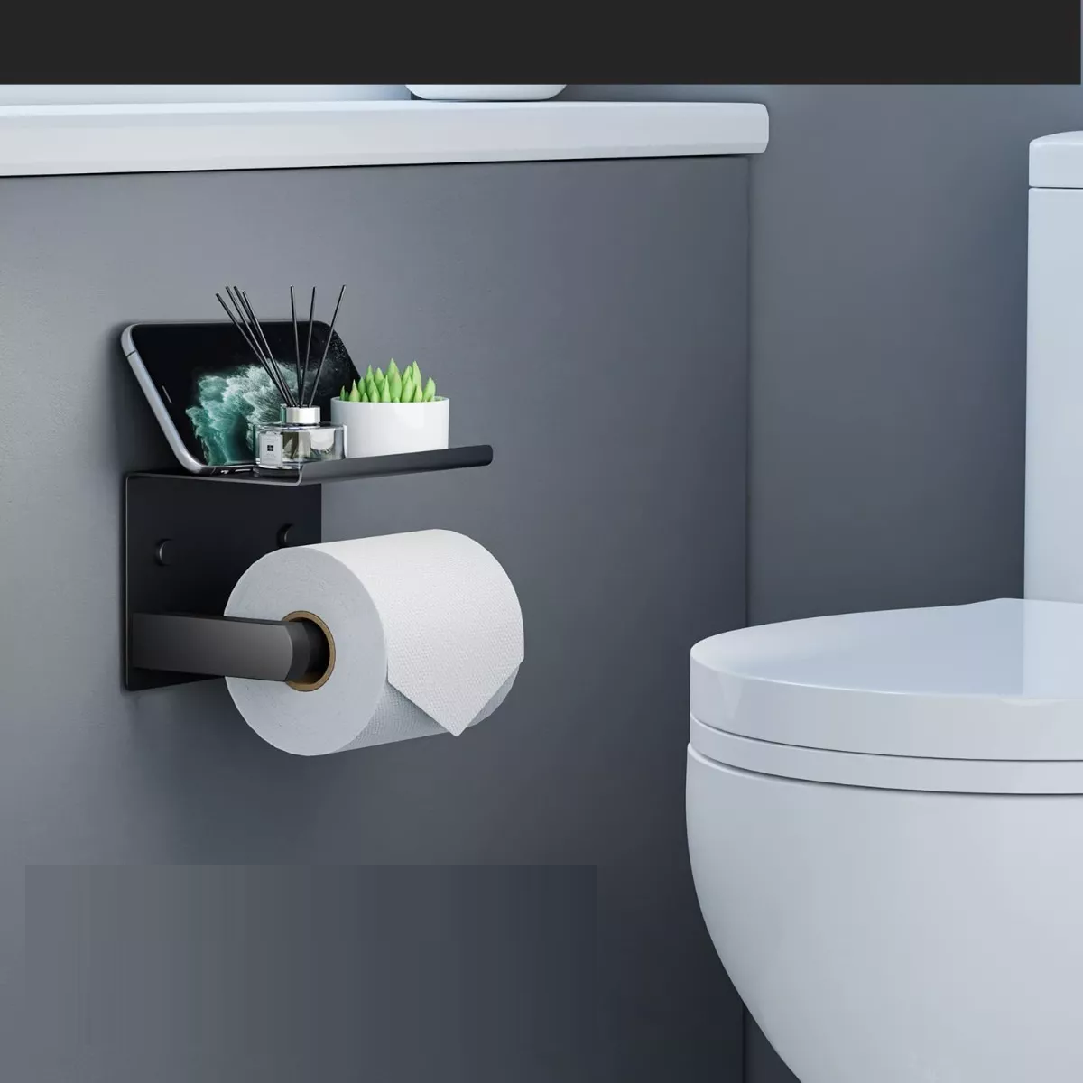 Foto 3 pulgar | Portarrollo De Papel Higiénico Acero Inoxidable, 3pcs Eo Safe Imports Esi-16341 Negro