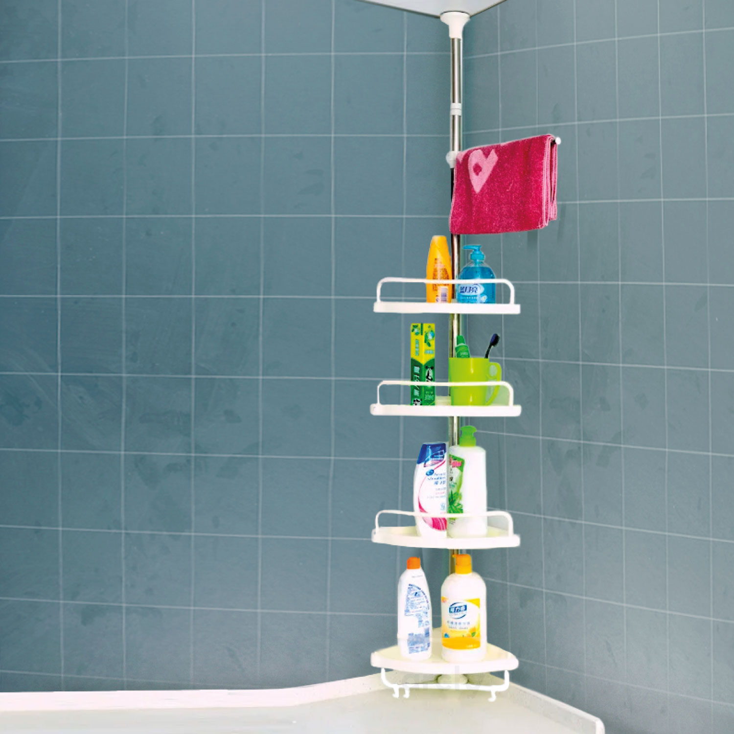 Foto 2 | Archy Esquinero Para Baño Regadera Ajustable 1m A 2.6m Telescopico Resistente Accesorios Para Baño Organizador