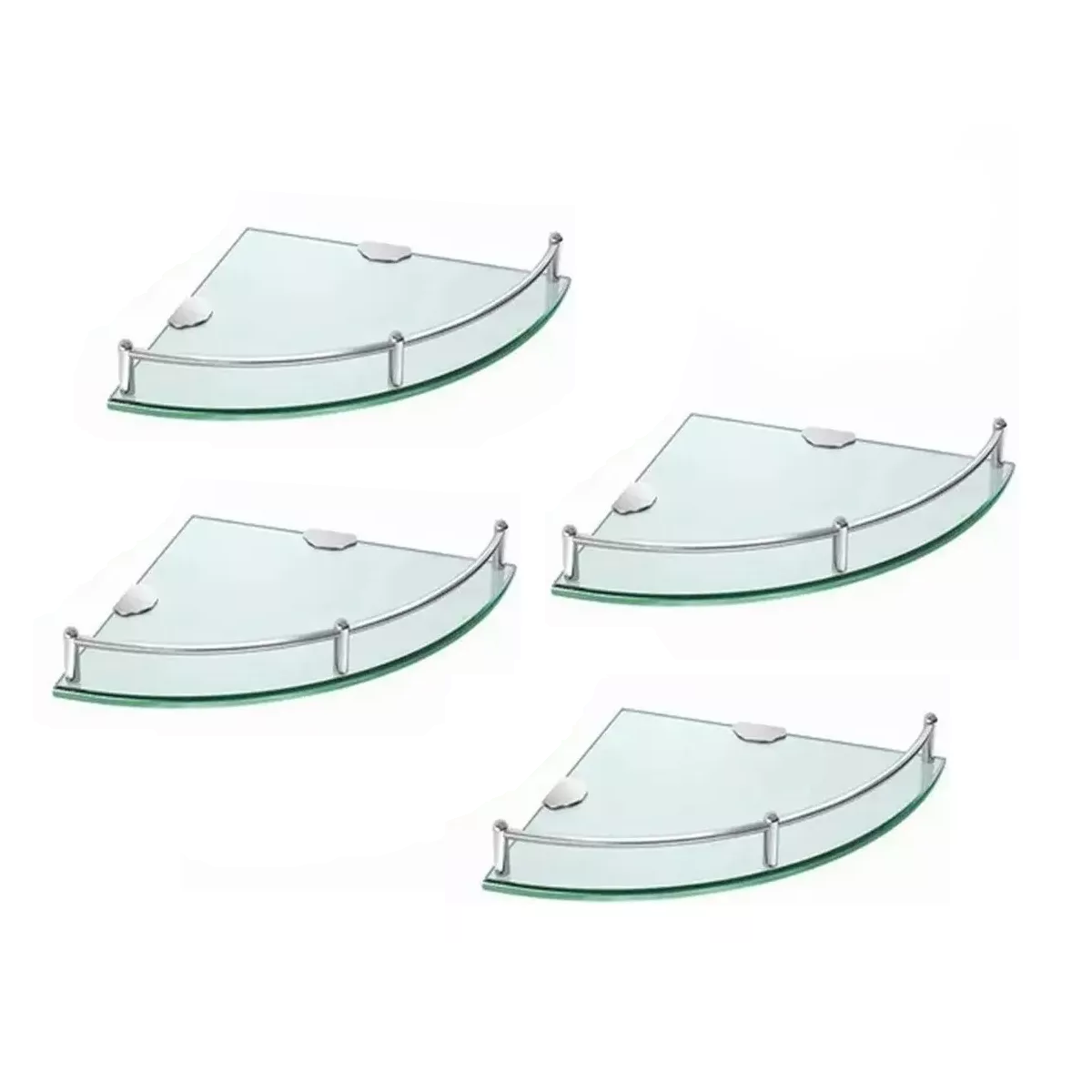 Organizador Repisas Esquineras De Vidrio 4pzas Eo Safe Imports Esi-17167 Transparente