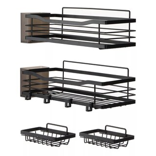 Foto 1 | Set De Estante Organizador De Baño 6 Pzs Eo Safe Imports Esi-17162 Negro