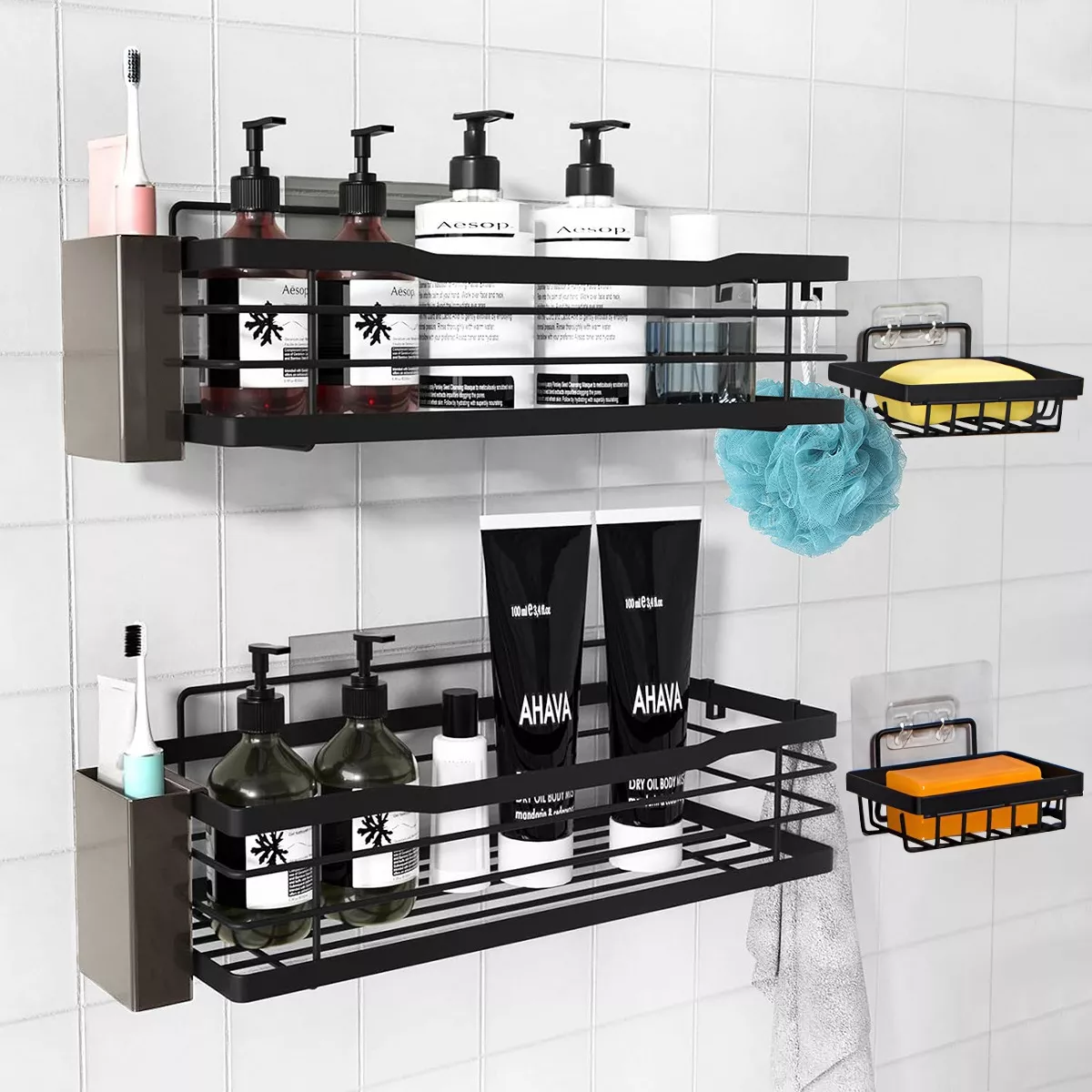 Foto 4 pulgar | Set De Estante Organizador De Baño 6 Pzs Eo Safe Imports Esi-17162 Negro