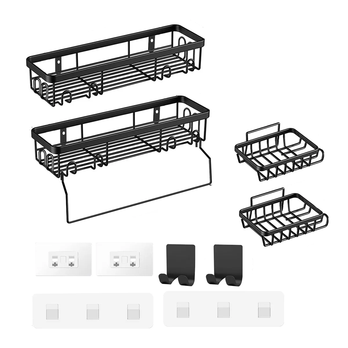 Foto 2 pulgar | Organizador De Baño Accesorios 10pzs Eo Safe Imports Esi-17166 Color Negro