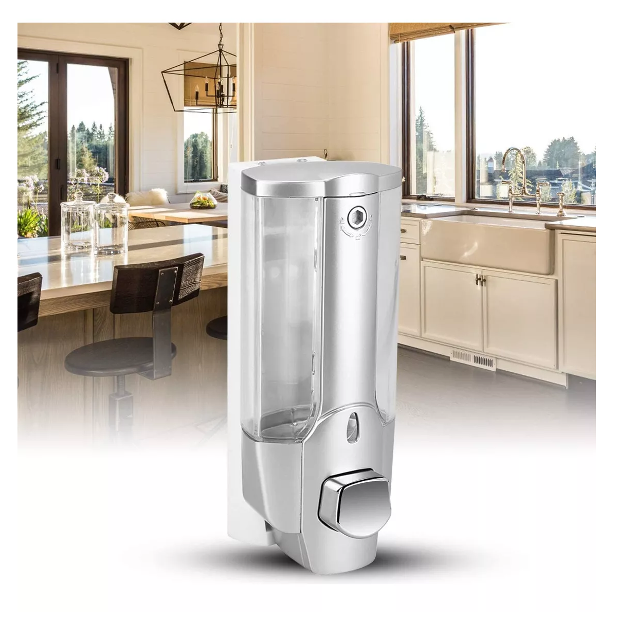 Foto 4 pulgar | Dispensador De Jabón Champú Desinfectante Baño 350ml*2 Eo Safe Imports Esi-17679 Gris