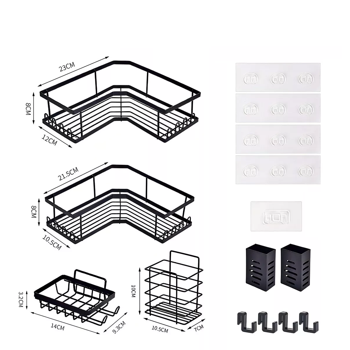 Foto 3 pulgar | Accesorios Organizadores para Baño Eo Safe Imports ESI-17702 Negro 6 Piezas