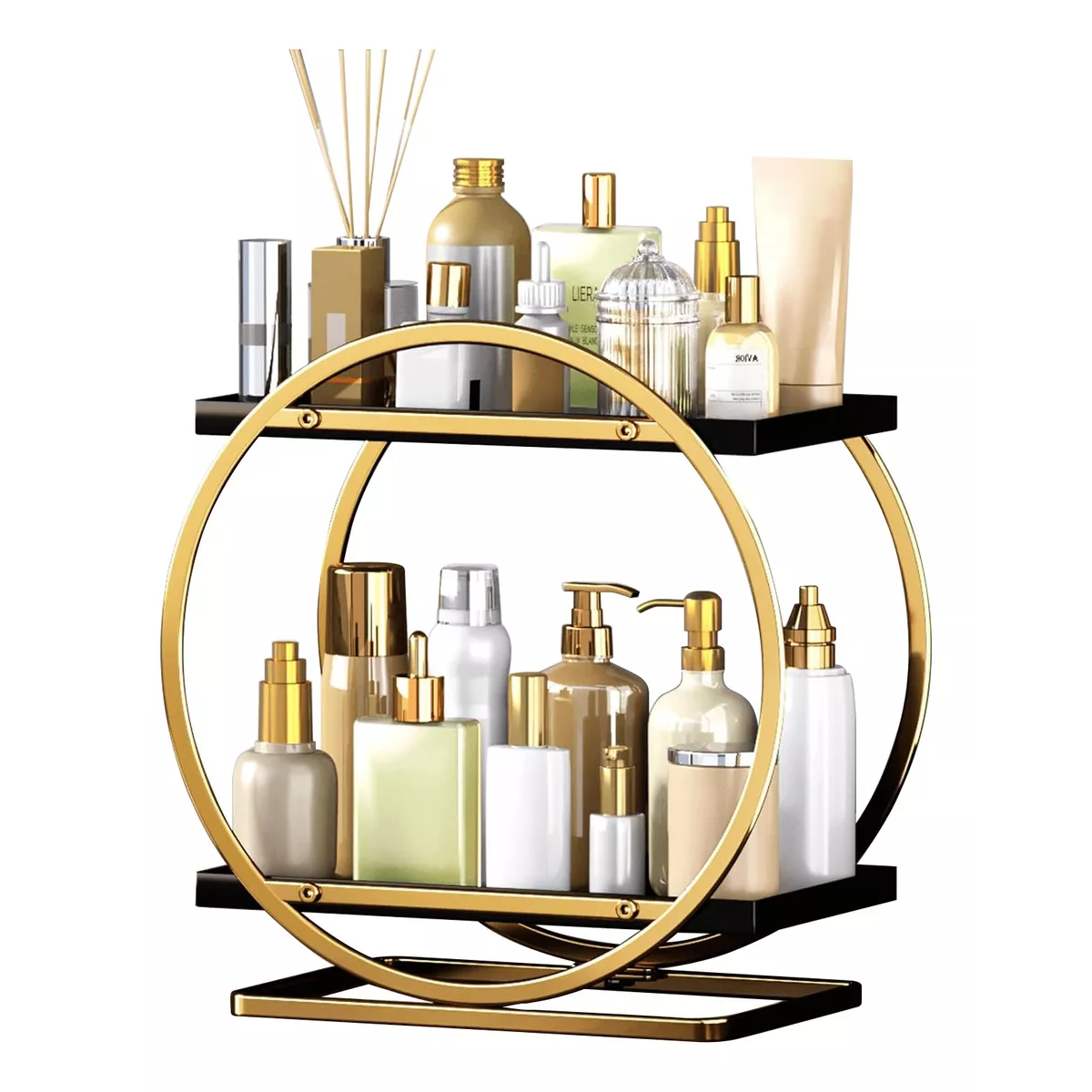 Foto 3 pulgar | Organizador Encimera Baño Maquillaje 2 Niveles Eo Safe Imports Esi-17705 Dorado