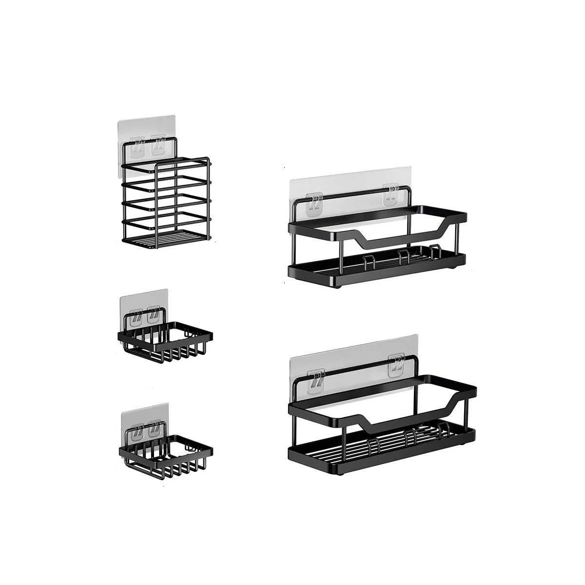 Foto 2 pulgar | Organizadores para Baño Eo Safe Imports ESI-17704 Negro 5 Piezas
