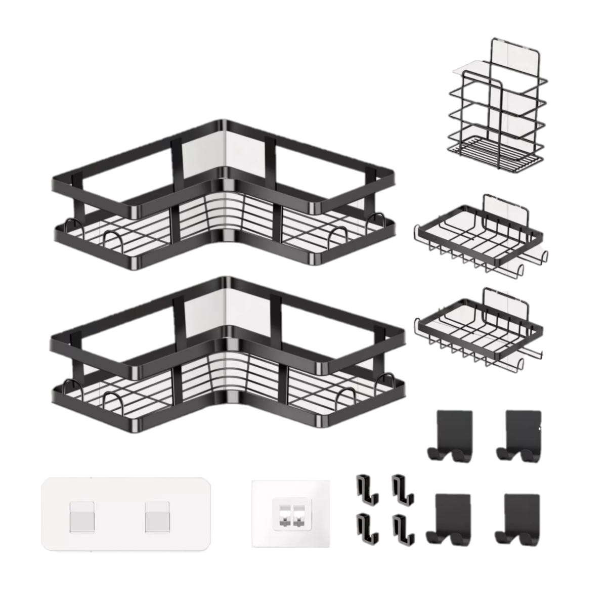 Organizador de Baño Eo Safe Imports ESI-17703 Negro Acero Inoxidable