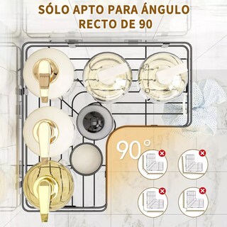 Foto 4 | Organizador de Baño Eo Safe Imports ESI-17703 Negro Acero Inoxidable