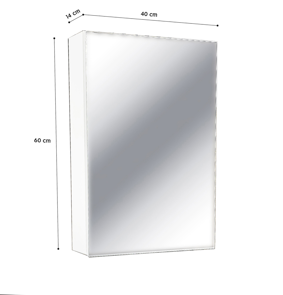 Foto 4 pulgar | Esatto  Espejo Botiquín Rectangular 60 X 40 X 14 Cms Ayna Blanco