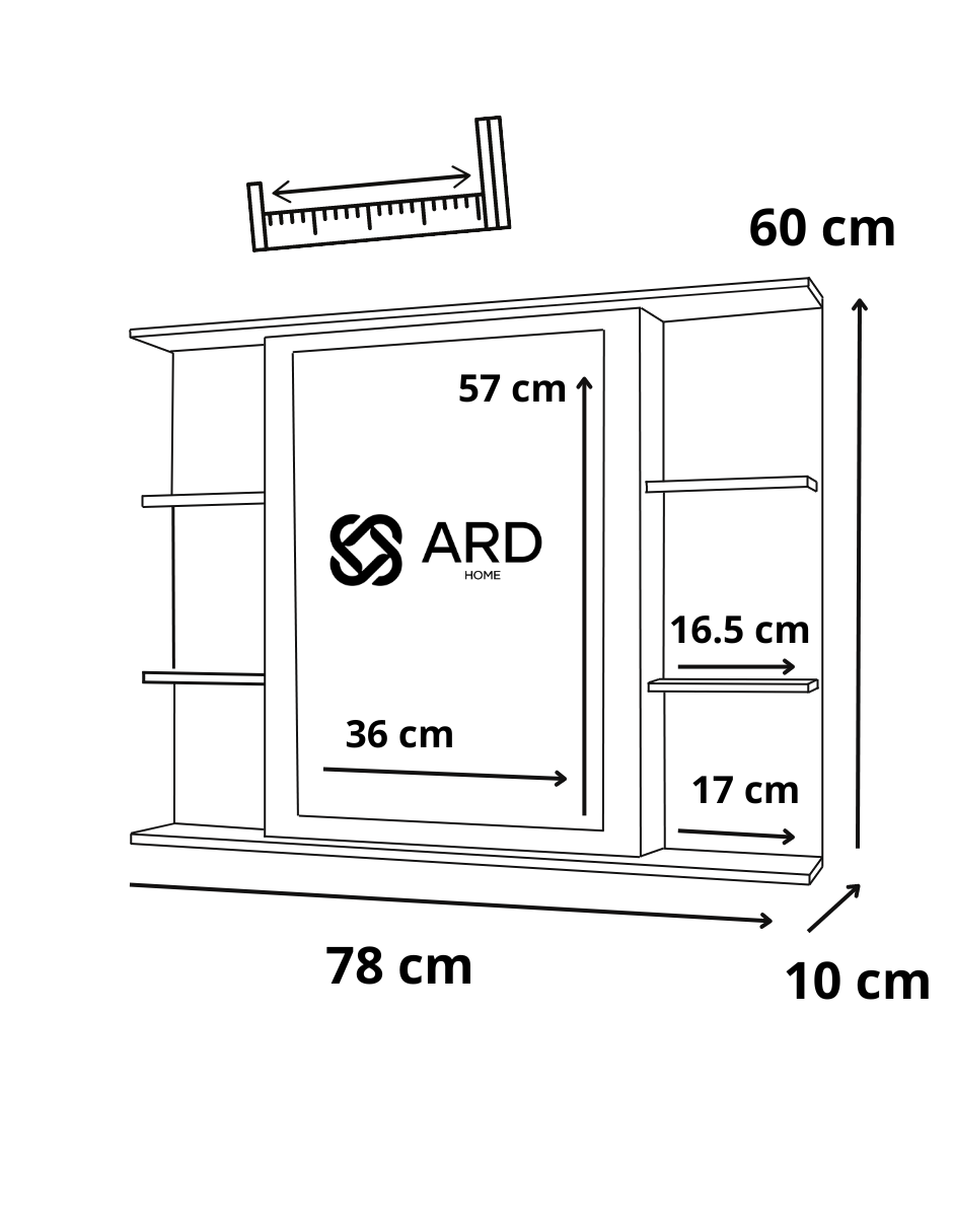 Foto 9 pulgar | Gabinete Organizador de Baño ARD Glanz Mirrorcore