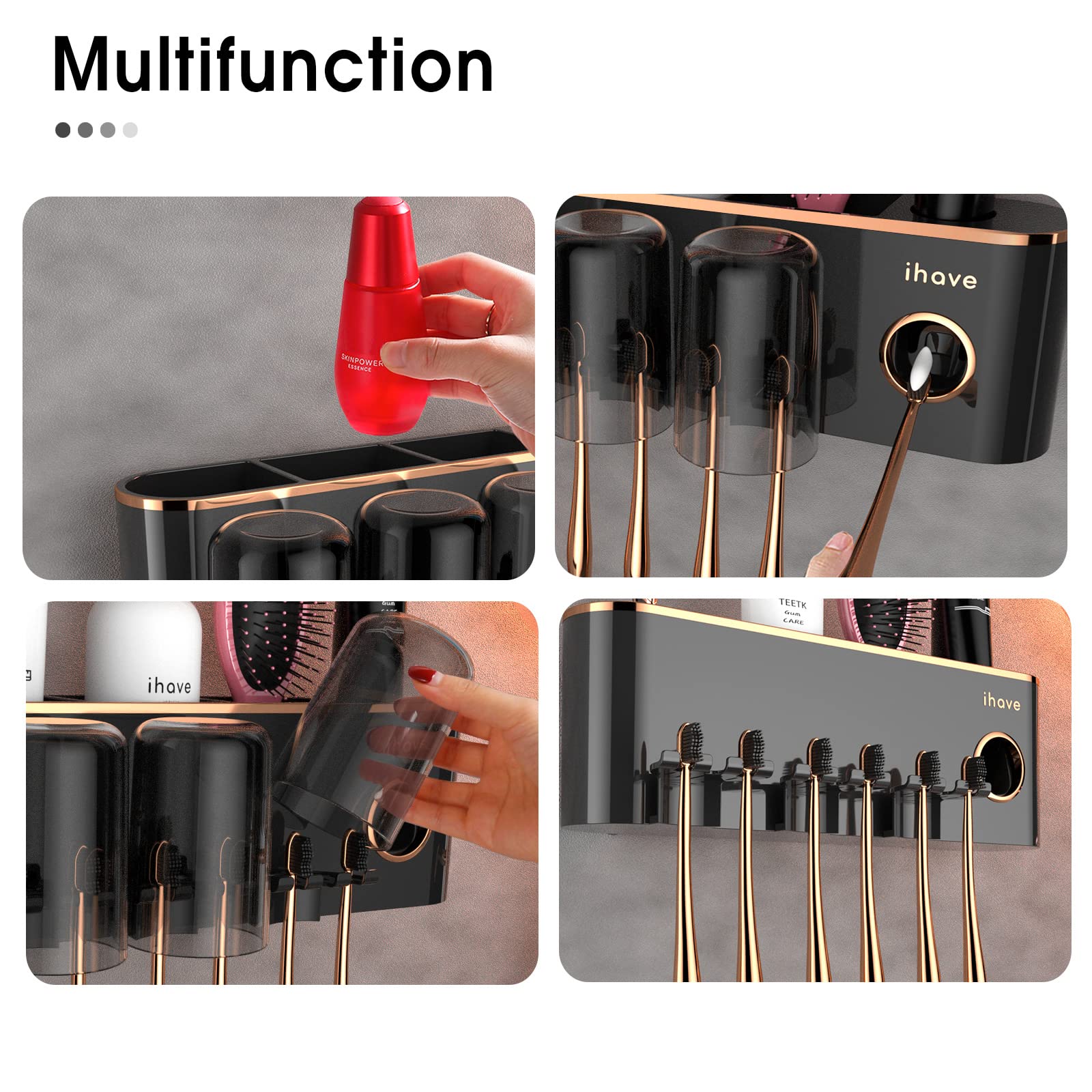 Foto 7 pulgar | Organizador de Baño iHave con Dispensador de Pasta de Dientes - Venta Internacional