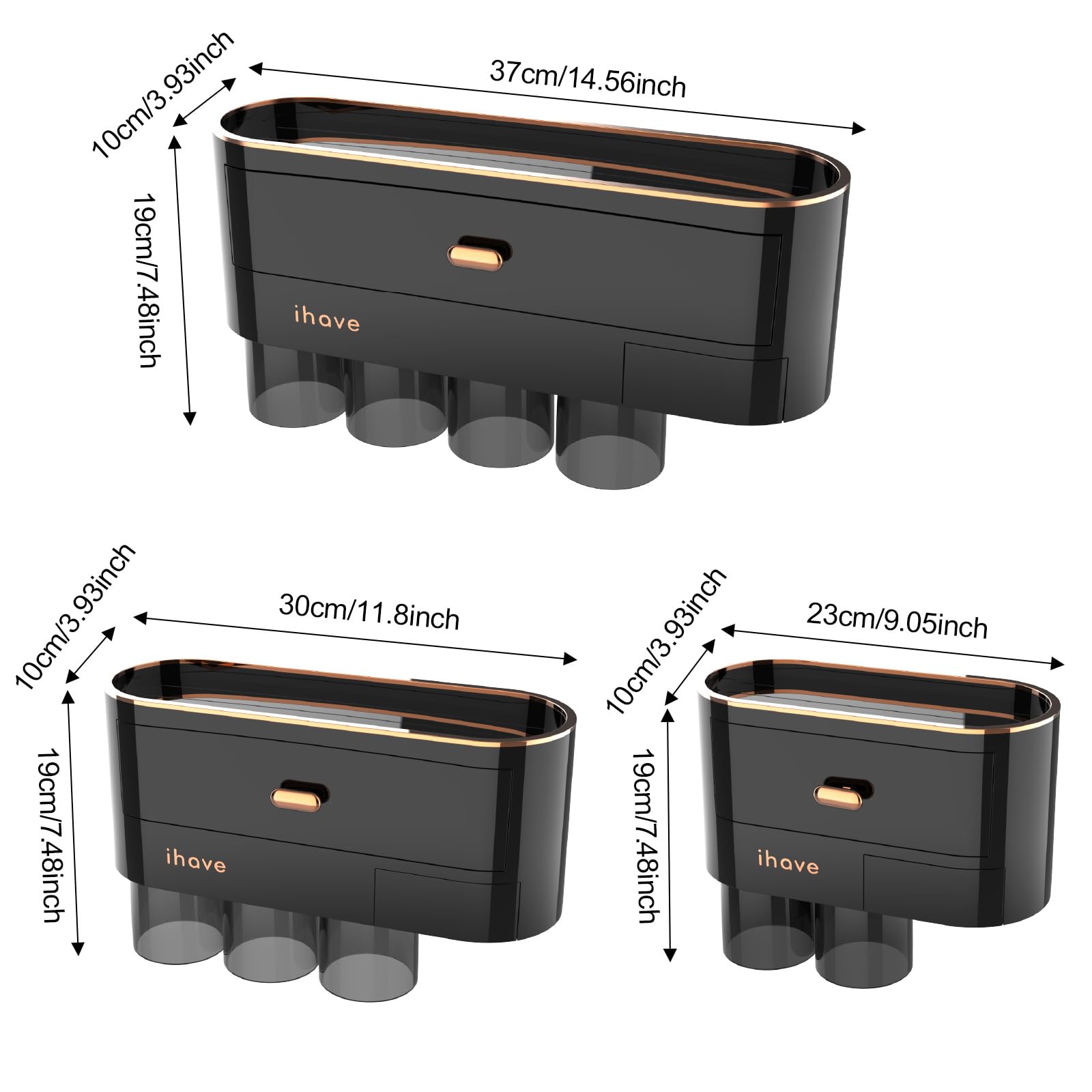Foto 7 pulgar | Organizador de Baño iHave Montado en la Pared con 2 Tazas para Baño - Venta Internacional