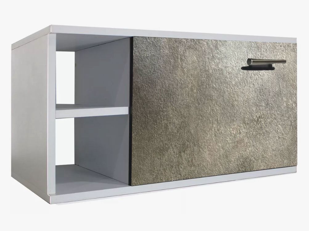 Foto 2 pulgar | Gabinete Baño Moderno Mdf Elegante Vinil Gris Organizador