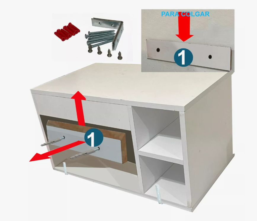 Foto 5 pulgar | Gabinete Baño Moderno Mdf Elegante Vinil Gris Organizador