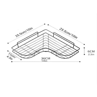 Foto 2 | Estante De Almacenamiento De Baño Triangular Para Ducha, Metal, 5 Kg - Venta Internacional.