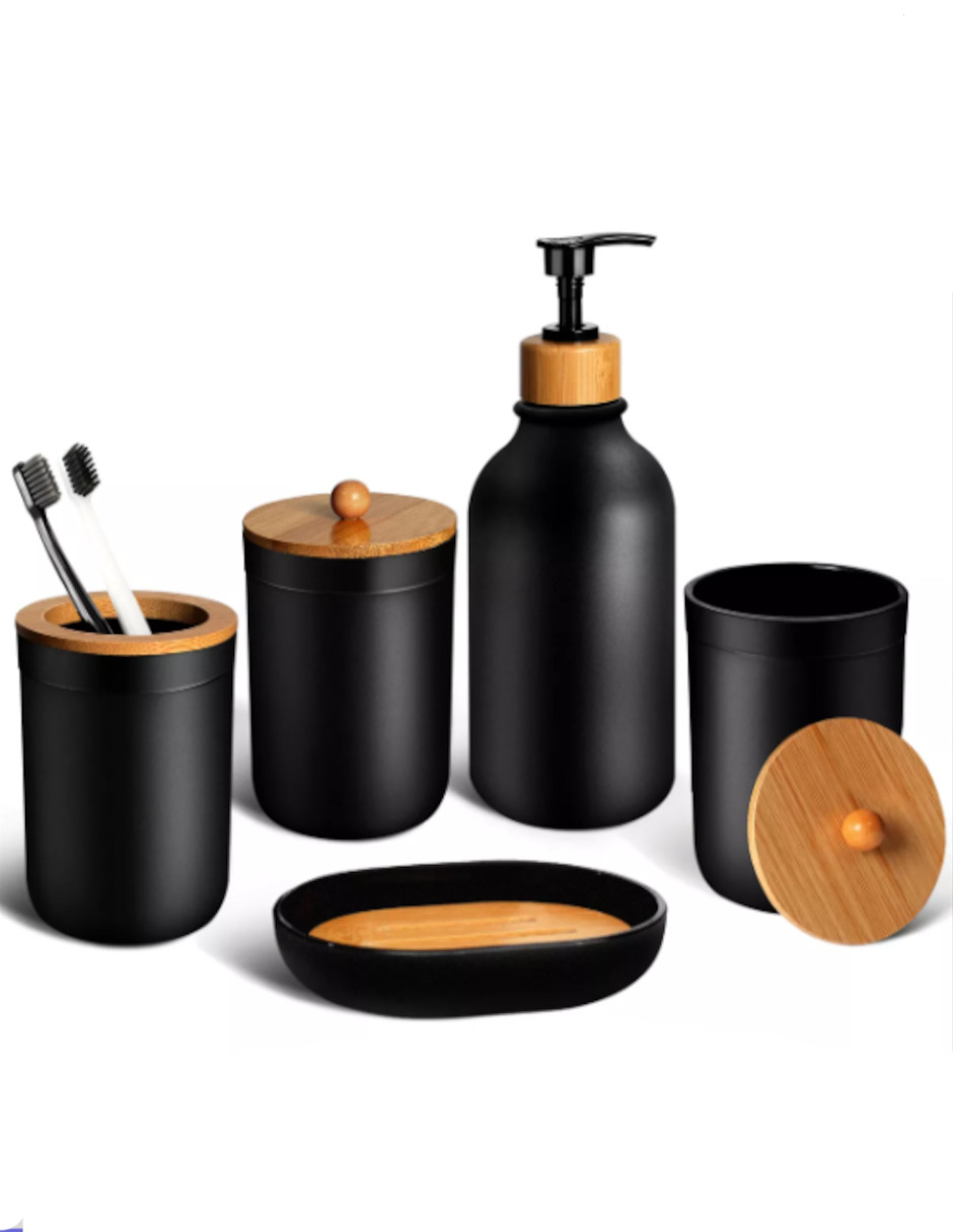 Foto 3 pulgar | Juego De Accesorios De Baño 5pzas + Termo De Agua Güish