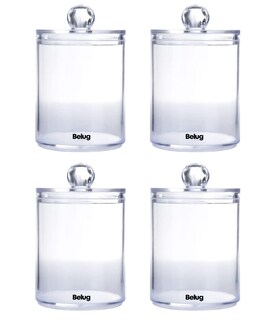 Foto 1 | Juego De Tarros Belug Para Tocador De Baño 4 Piezas Transparente