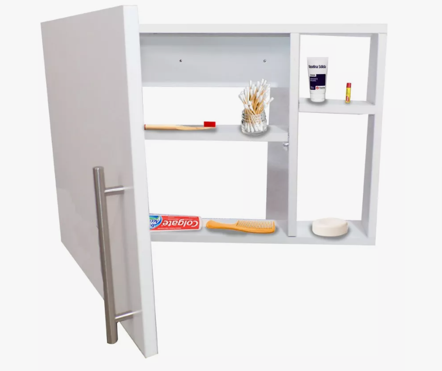 Foto 3 pulgar | Mueble Organizador de MDF Blanco para Baño
