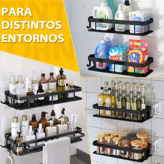 Foto 5 pulgar | Set Xtellar De 8 Estante Organizador De Acero Inoxidable Regadera De Baño Incluye 2 Repisas Para Jabón Y 3 Soportes