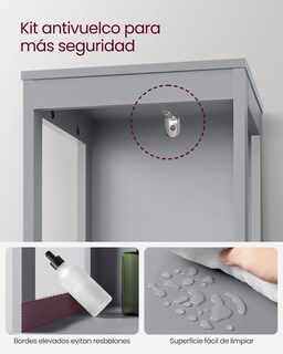 Foto 5 | Armario de Baño Vasagle con 2 Cajones y 3 Estantes