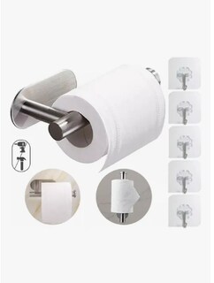 Foto 1 | Autoadhesivo Portarollo Papel Higiénico Acero Inoxidable