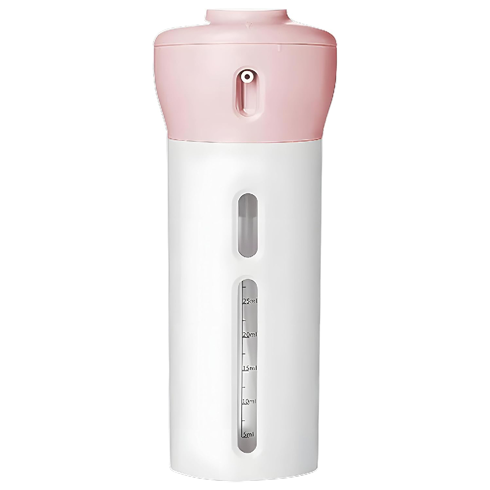 Botella De Viaje 4 En 1 Dispensador Tapa Giratoria Aleissi 701399 Rosa
