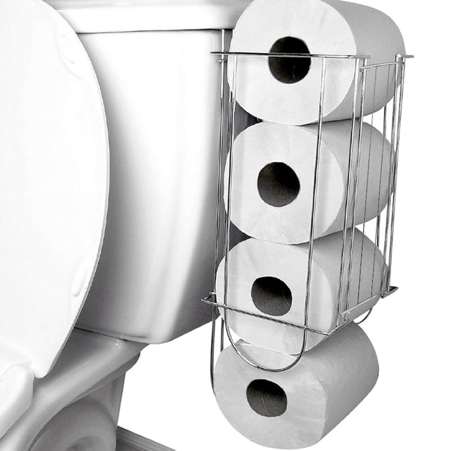 Porta Rollos Organizador Papel Higiénico 4 Rollos Colgante