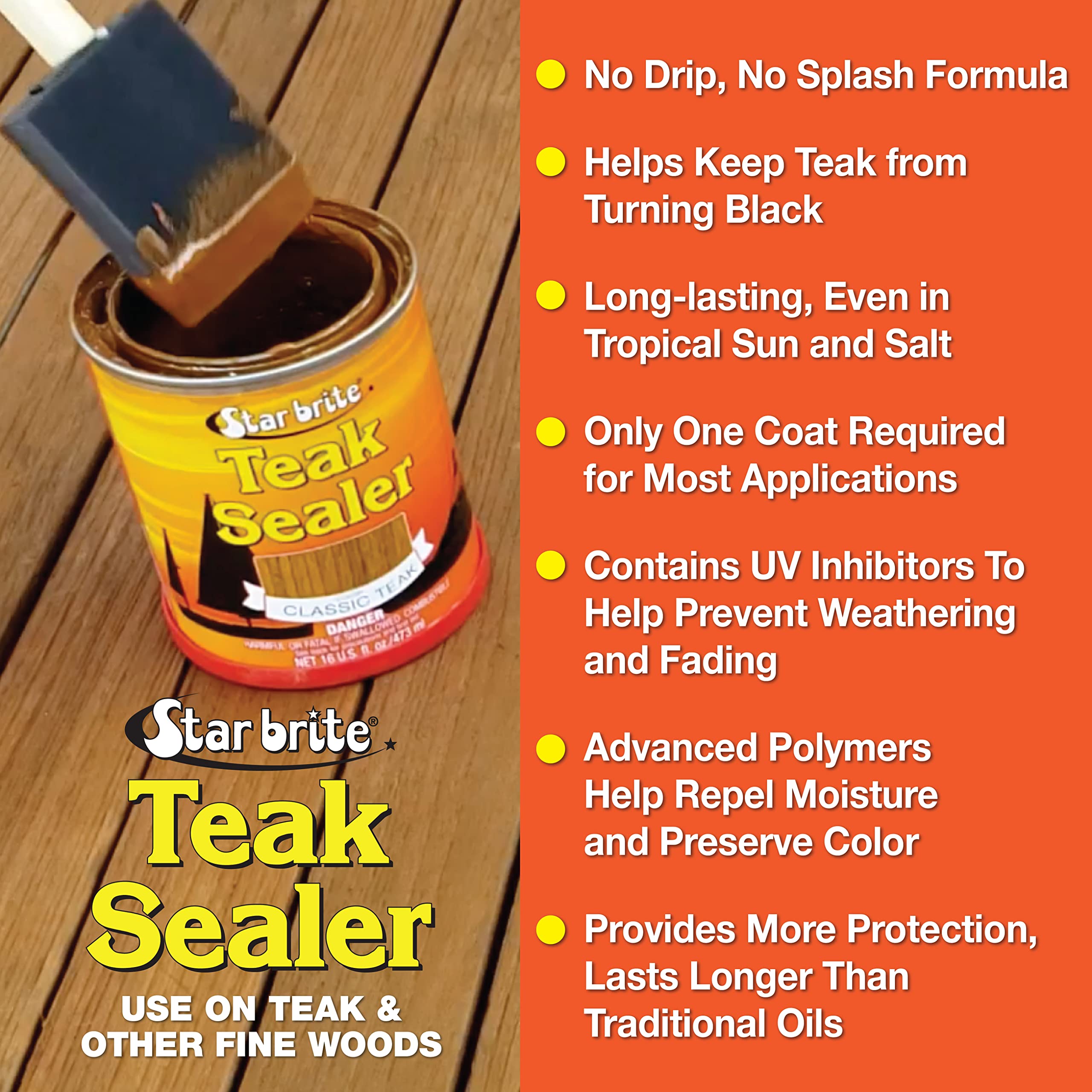 Foto 4 pulgar | Sellador De Teca Star Brite Classic Teak, 500 Ml, Fórmula De Una Sola Capa - Venta Internacional.
